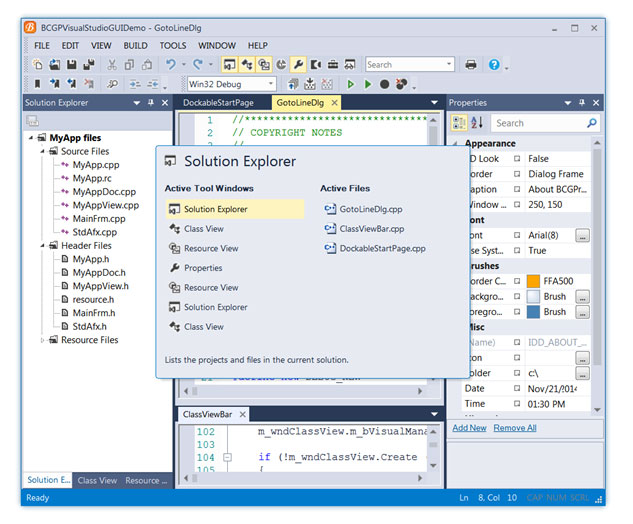 Visual Studio like MDI Windows Navigator