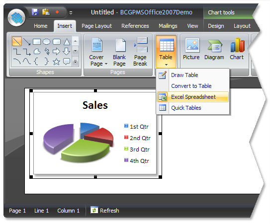 Microsoft Office 2007 Look (Black color theme):