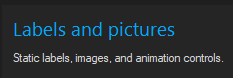 Title and regular text labels: