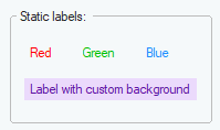 Custom foreground and background colors: