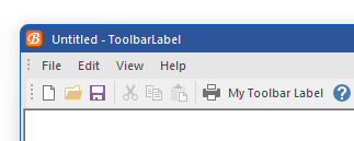 Toolbar Text Label
