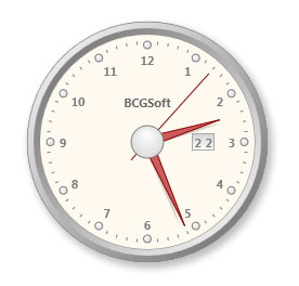Clock with the current time: