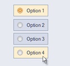 Group of radio buttons: