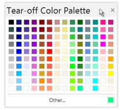 "Torn-off" color bar