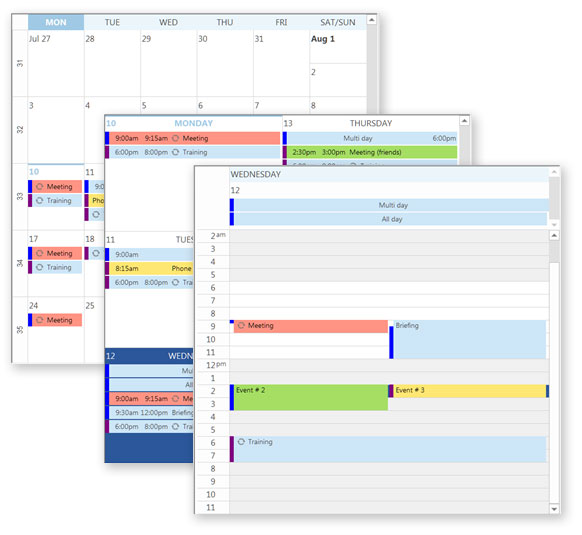 Microsoft Outlook style Calendar