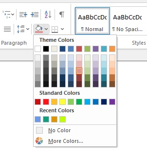 Color picker with custom palette: