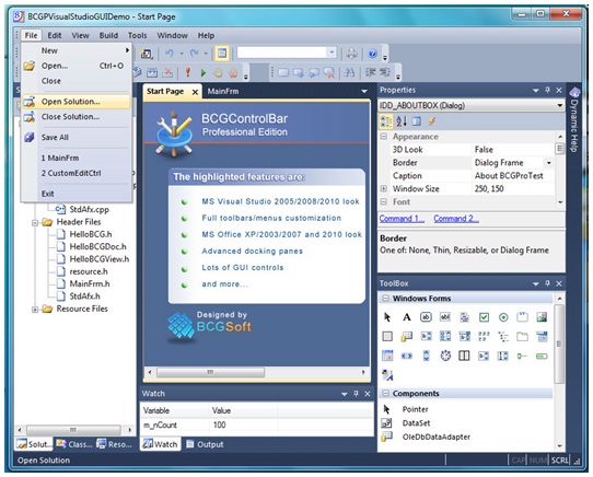 Visual Studio 2010 theme: