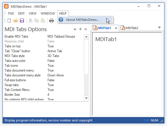 Standard MDI application in Office 2013 look: