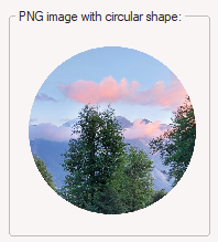 Picture with circular shape: