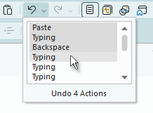 Toolbar Undo Button