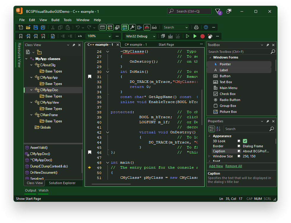 Visual Studio 2026 Mystical Forest theme: