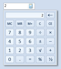 Edit box with a calculator: