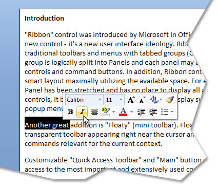 Toolbar became visible when user hovers the cursor over toolbar: