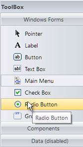 Visual Studio.NET-style toolbox: