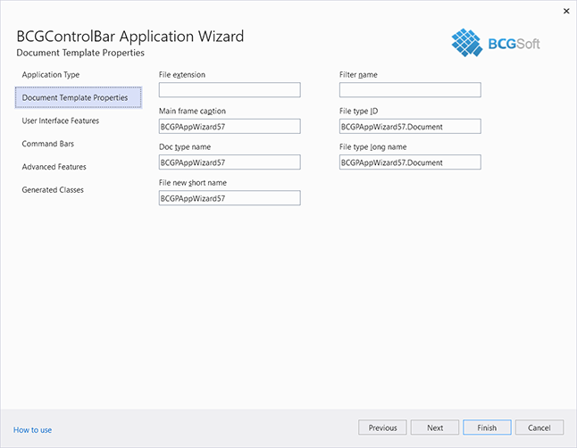 BCGControlBar Application Wizard for Visual Studio 2017-2022 (2)