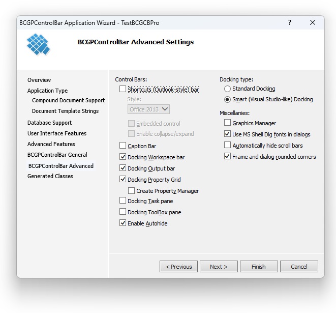 BCGControlBar Application Wizard for Visual Studio 2005-2015 (2)